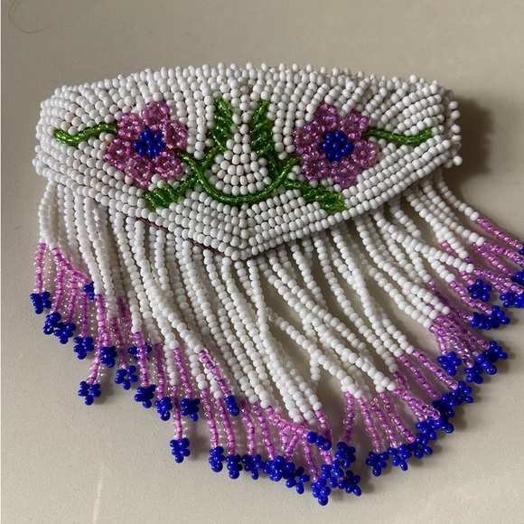 Handmade Accessories - Beaded Floral Fringe Barrette Clip – Handmade